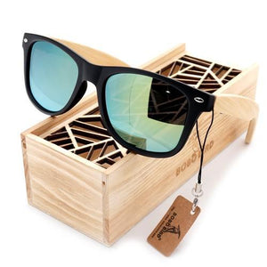 Handmade  Polarized Lens Bamboo &Plastic Frame Sunglasses
