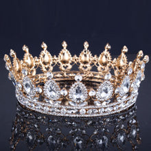 Load image into Gallery viewer, Luxury Vintage Gold Wedding Crown