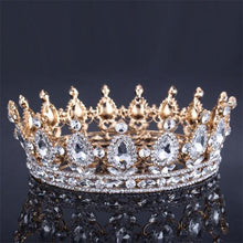 Load image into Gallery viewer, Luxury Vintage Gold Wedding Crown