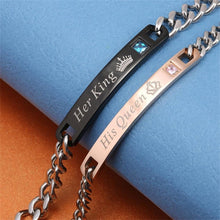Charger l&#39;image dans la galerie, Her King His Queen Couple Stainless Steel Bracelets