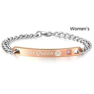 Her King His Queen Couple Stainless Steel Bracelets
