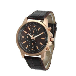 Excellent Fashion Quartz Leather Strap Wristwatch