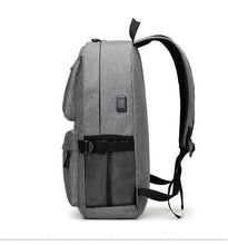 Load image into Gallery viewer, Daypack Oxford Canvas Laptop Backpack with USB Port