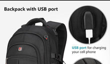 Load image into Gallery viewer, Backpack for school,work,Busines or Travel  with USB port to charge phone