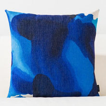 Load image into Gallery viewer, Blue Watercolor Geometric Cushion Cover