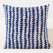 Load image into Gallery viewer, Blue Watercolor Geometric Cushion Cover
