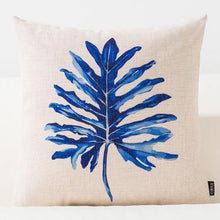 Load image into Gallery viewer, Blue Watercolor Geometric Cushion Cover