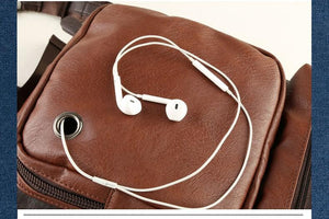 Casual Leather Shoulder  backpack