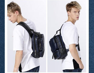 Casual Leather Shoulder  backpack