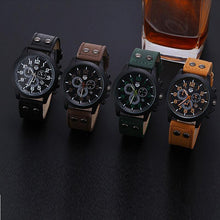 Load image into Gallery viewer, Military Leather Strap  Quartz Watch