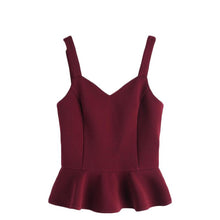 Cargar imagen en el visor de la galería, V Neck Princess Lace Up Peplum Bustier Top