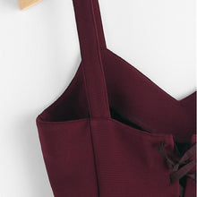 Cargar imagen en el visor de la galería, V Neck Princess Lace Up Peplum Bustier Top