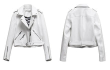 Cargar imagen en el visor de la galería, Slim Suede  Biker Jacket PU Coat