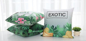 Double Side Tropical Print Pillow Cover 45X45CM