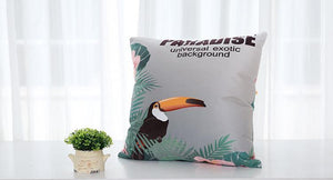 Double Side Tropical Print Pillow Cover 45X45CM