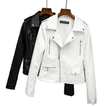 Load image into Gallery viewer, Biker Leather Jacket