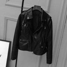Load image into Gallery viewer, Biker Leather Jacket
