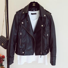 Load image into Gallery viewer, Biker Leather Jacket