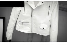 Load image into Gallery viewer, Biker Leather Jacket