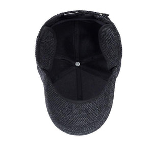 Woolen Knitted Design Baseball Cap with Earflaps