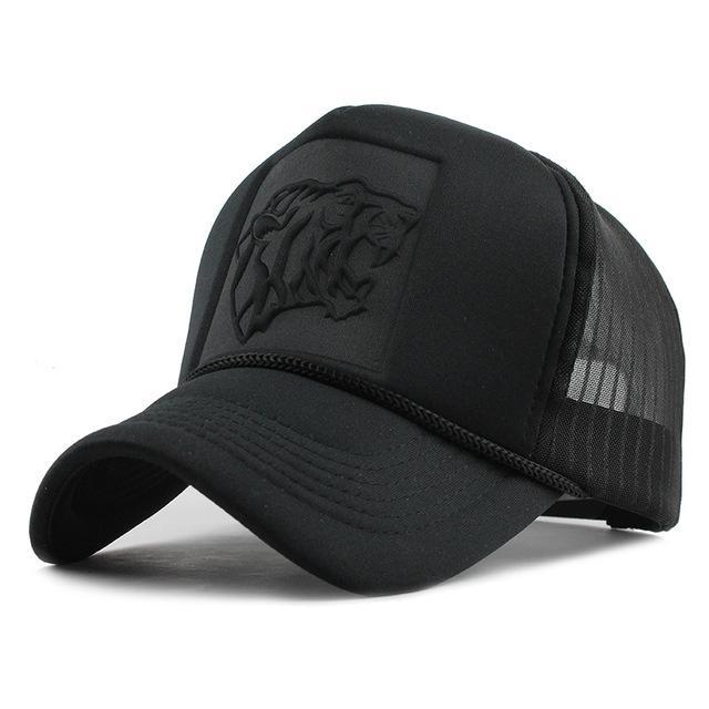 Hip Hop Black leopard Print Curved Baseball Caps