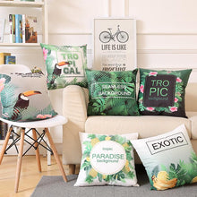Load image into Gallery viewer, Double Side Tropical Print Pillow Cover 45X45CM