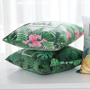 Double Side Tropical Print Pillow Cover 45X45CM