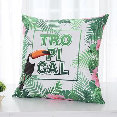 Double Side Tropical Print Pillow Cover 45X45CM