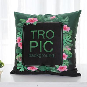 Double Side Tropical Print Pillow Cover 45X45CM