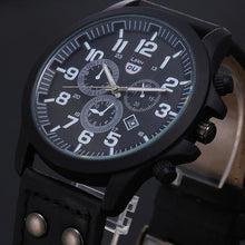 Load image into Gallery viewer, Military Leather Strap  Quartz Watch