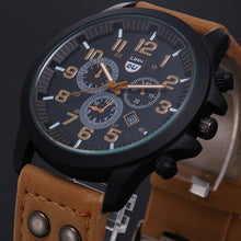 Load image into Gallery viewer, Military Leather Strap  Quartz Watch