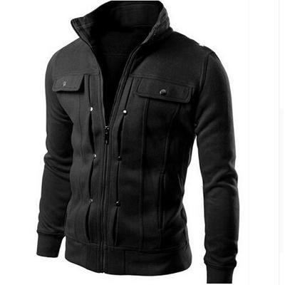 Fake Pocket Zipper  Design Jacket