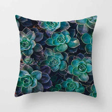 Load image into Gallery viewer, Vintage Flower Tropical Leaves Cushion Cover