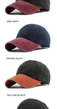 Load image into Gallery viewer, Mixed colors Washed Denim Baseball Cap