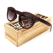 Load image into Gallery viewer, Handmade Imitative Bamboo Wood  Beach Glasses With Wooden Box