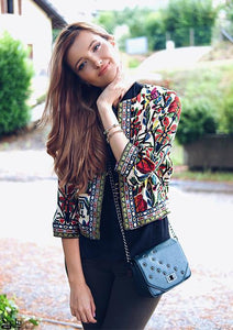 Embroidery Tribal Vintage Autumn Coat