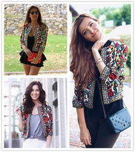 Load image into Gallery viewer, Embroidery Tribal Vintage Autumn Coat