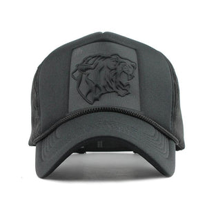 Hip Hop Black leopard Print Curved Baseball Caps