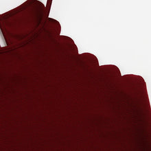 Cargar imagen en el visor de la galería, Scallop Trim Halter Neck Top