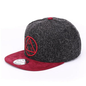 Snapback NY round triangle embroidery flat brim baseball cap