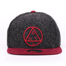 Load image into Gallery viewer, Snapback NY round triangle embroidery flat brim baseball cap