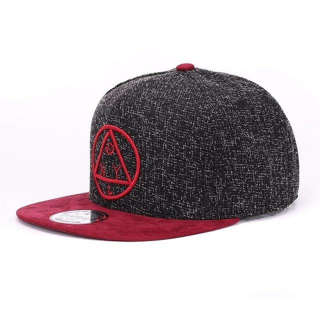 Snapback NY round triangle embroidery flat brim baseball cap