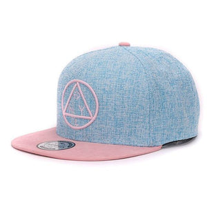 Snapback NY round triangle embroidery flat brim baseball cap