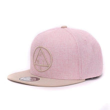 Load image into Gallery viewer, Snapback NY round triangle embroidery flat brim baseball cap