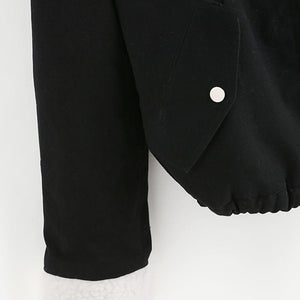 Black Winter Jacket With Faux Fur Trim Hood
