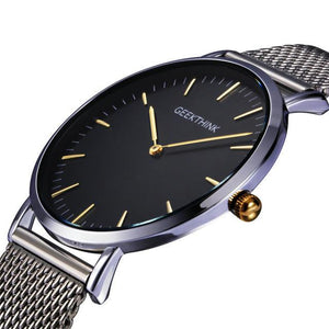 Stainless steel ultra thin quartz-watch