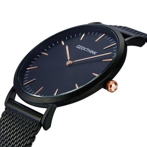 Stainless steel ultra thin quartz-watch