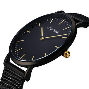 Stainless steel ultra thin quartz-watch