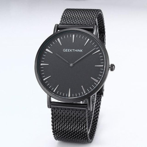 Stainless steel ultra thin quartz-watch