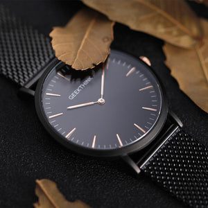 Stainless steel ultra thin quartz-watch